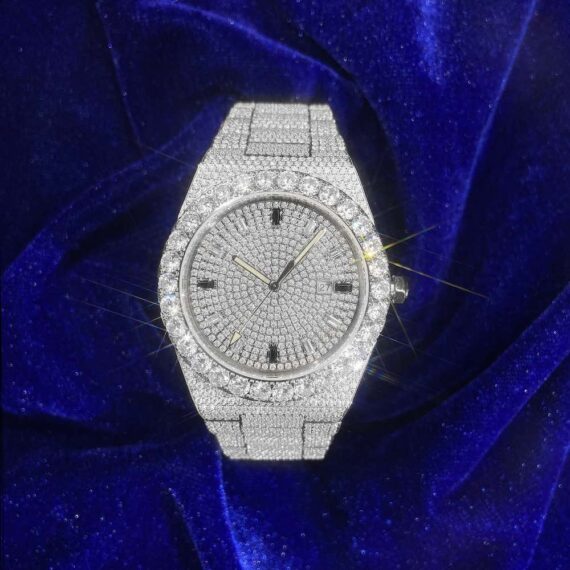 Men's Iced Out Watch | 44MM | 14K White Gold