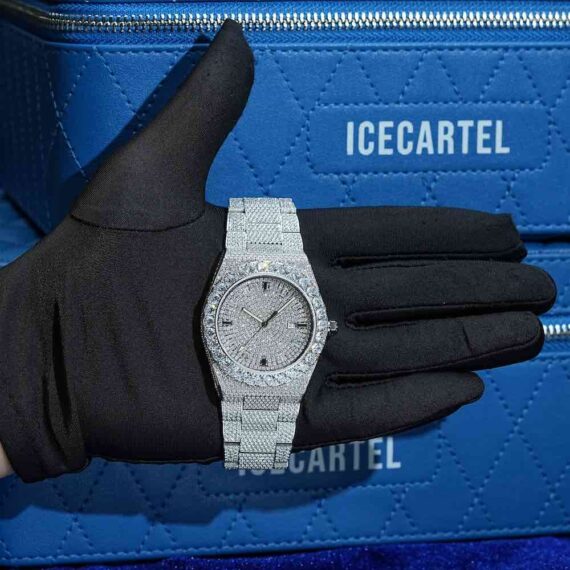 Men's Iced Out Watch | 44MM | 14K White Gold