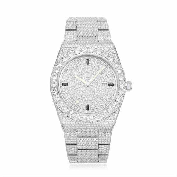 Men's Iced Out Watch | 44MM | 14K White Gold