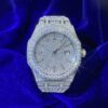 Bust Down Moissanite Watch | 44MM | 14K White Gold