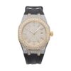 Moissanite Iced Out Silicone Band Watch | 13.5CT | 14K Yellow Gold