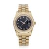Moissanite Presidential Watch | Black Face | 41MM | 13.3CT Iced Out | 14K Yellow Gold