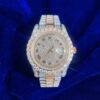 Moissanite Presidential Watch | 41MM | Roman Numeral Dial | 18.3CT Iced Out | 14K Rose Gold