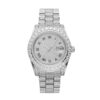 Moissanite Presidential Watch | 41MM | Roman Numeral Dial | 18.3CT Iced Out | 14K White Gold