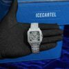 Moissanite Skeleton Watch | 42MM | 14K White Gold | 14.1CT Bust Down