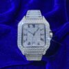 vvs-moissanite-watch Men's VVS Moissanite Watch | 42MM | 16CT Bust Down | 14K White Gold