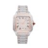 vvs-moissanite-watch-rose-gold-white-background Men's VVS Moissanite Watch | 42MM | 16CT Bust Down | 14K Rose Gold